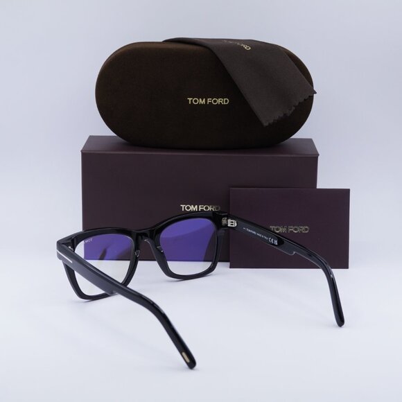 Tom Ford FT5886-B 001 Square Eyeglasses 52mm - Black/Clear Blue Light Block - Picture 8 of 9